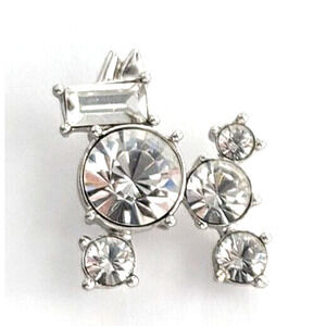 Swarovski Crystal Puppy Dog Silver Tone Animal Pin